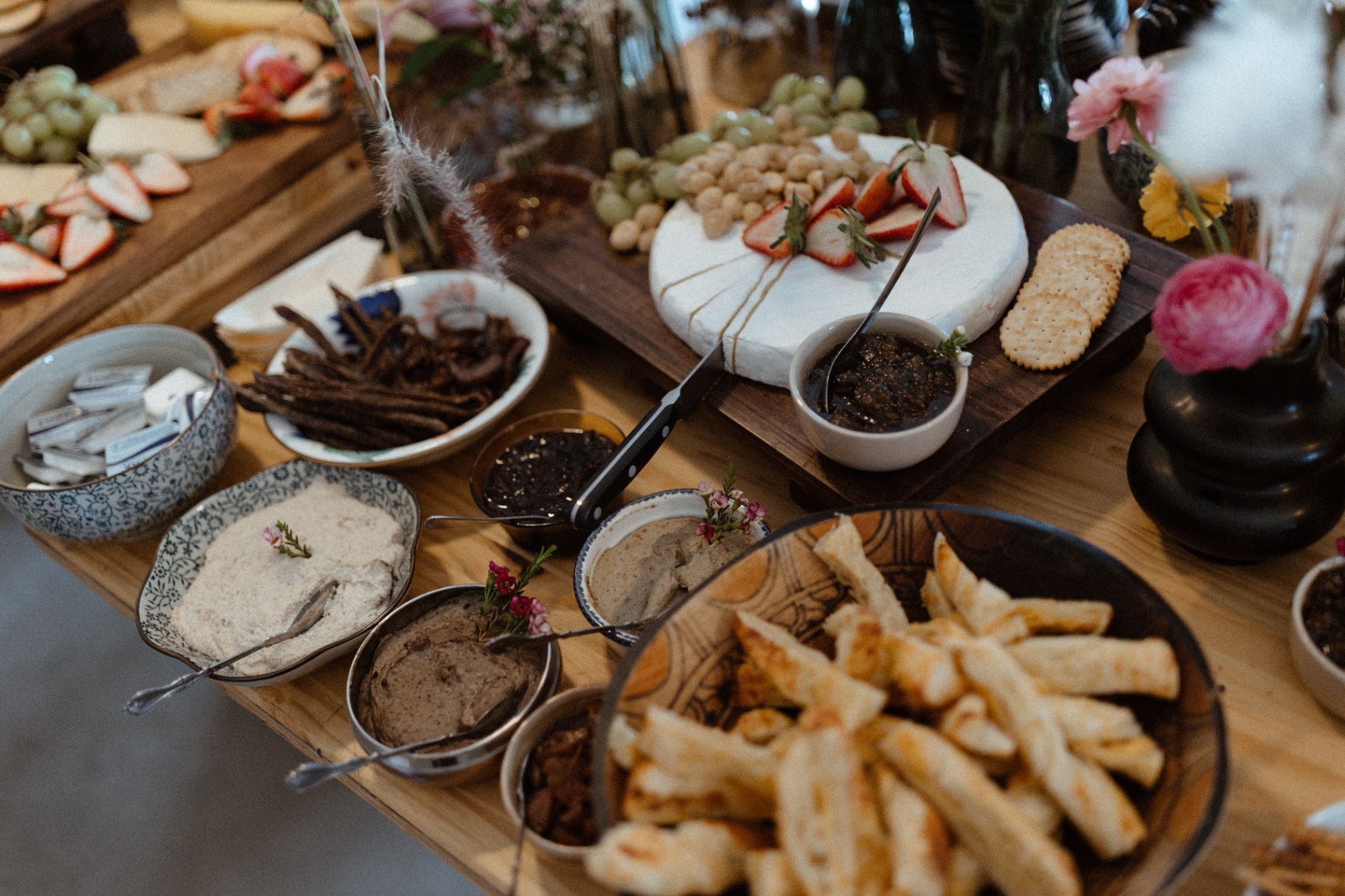 Celebration grazing table and feast detail