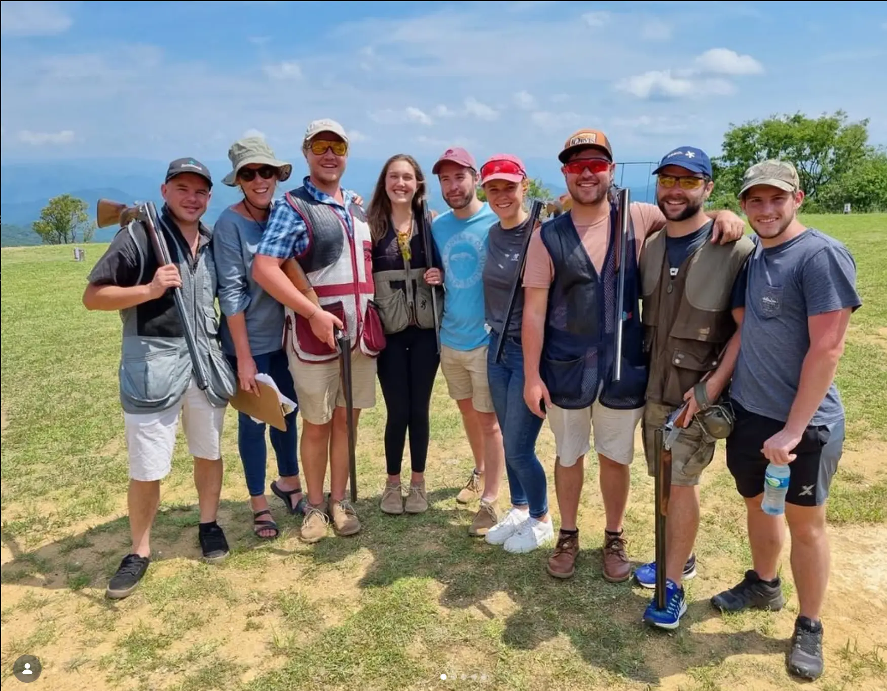 Ten club shooters gathered on the range on a clear day