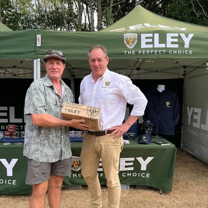 Eley Perfect Choice prize handover on the clubhouse deck