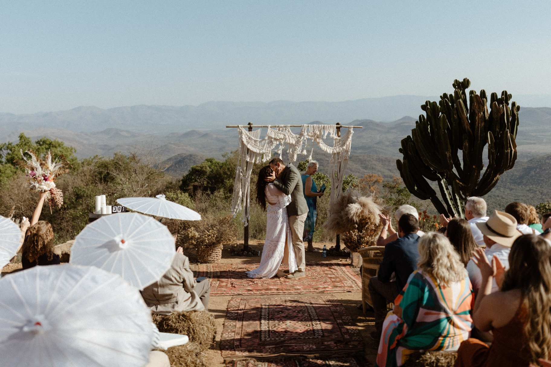 Newly married couple in the De Kaap Valley at Gold Valley Mountain Venue
