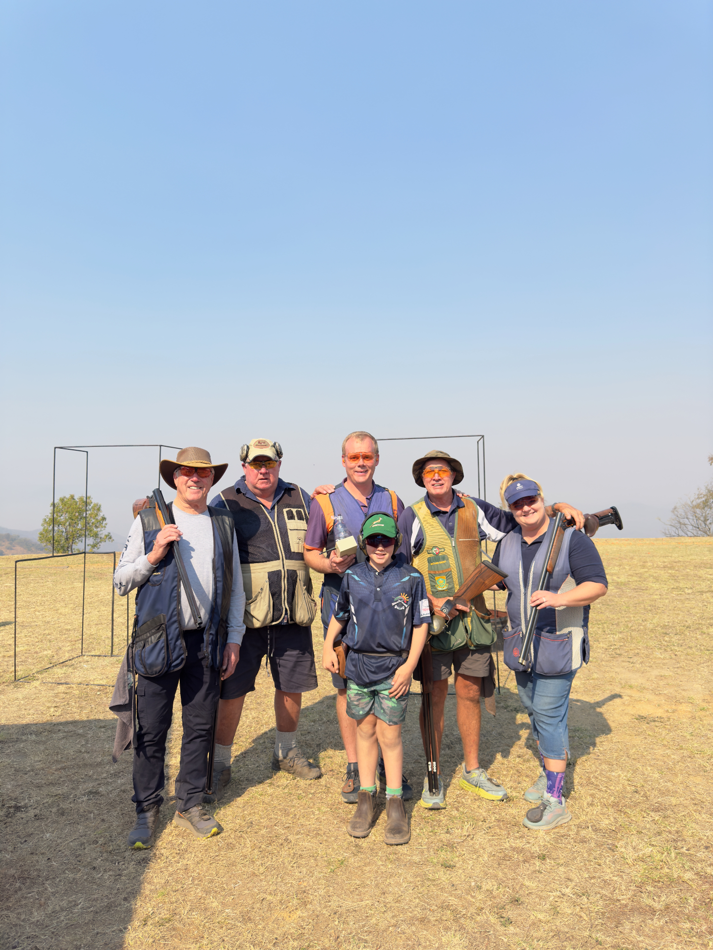 Members and guests on the range at a Gold Valley Gun Club shoot