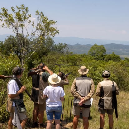 Members looking out over the valley from a Gold Valley stand