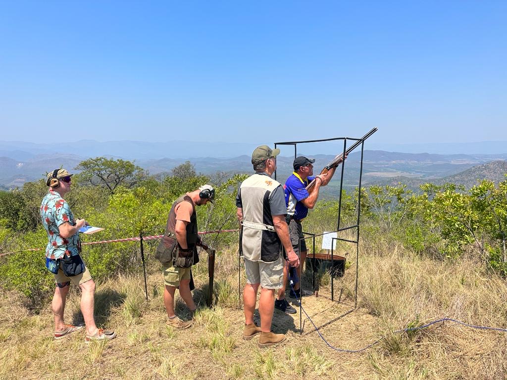A squad and scorer at a ridge-top stand at Gold Valley